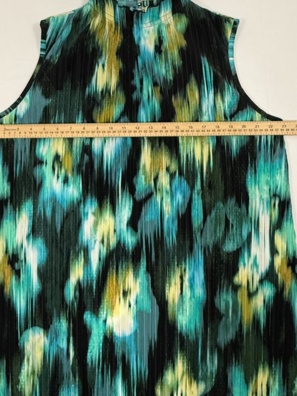 Sleeveless Future Collective Gabriella Karefa-Johnson Teal Plisse Midi Size XL - Picture 4 of 10